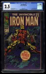 Iron Man #1 CGC GD+ 2.5 Off White to White
