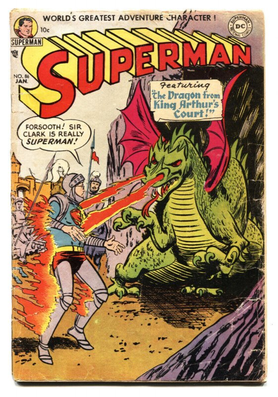 SUPERMAN  #86-1954-DC-DRAGON-KING ARTHUR- Golden Age