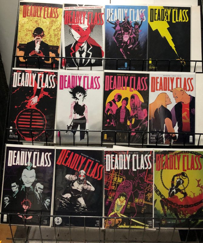 DEADLY CLASS #1, 4, 7-56 near complete REMENDER TOCCHINI VF+/NM 52 issues