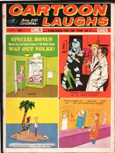 Cartoon Laughs 11/1968-Jokes-gags-artoons by-Art -Bill O'Malley-Refe Wyma-Rob...