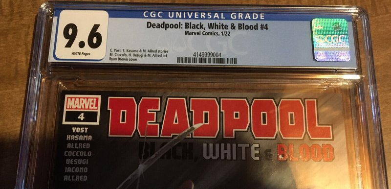 1ST SAKURA SPIDER! Deadpool: Black, White & Blood #4 CGC 9.6 NM+