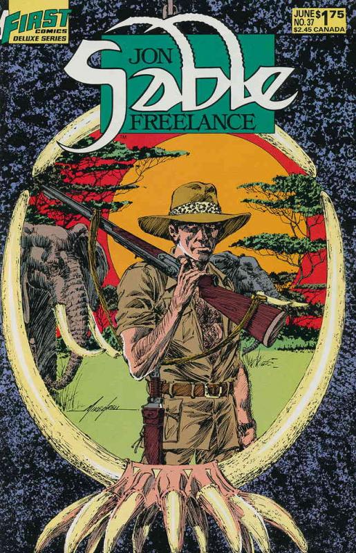 Jon Sable, Freelance #37 VF/NM ; First | Mike Grell Elephant Cover