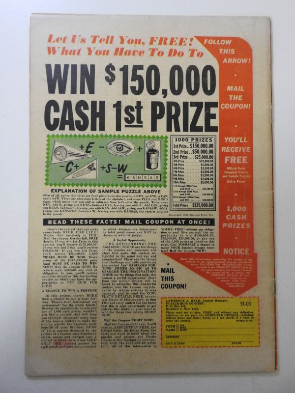 Frontline Combat #15 (1954) VG Condition 1 in spine split