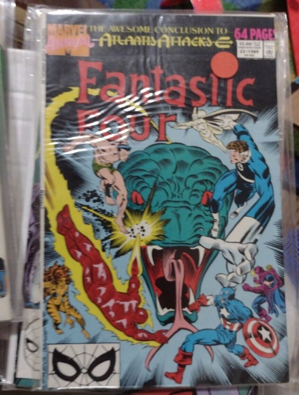 Fantastic Four annual # 22 1989 MARVEL  atlantis attacks avengers