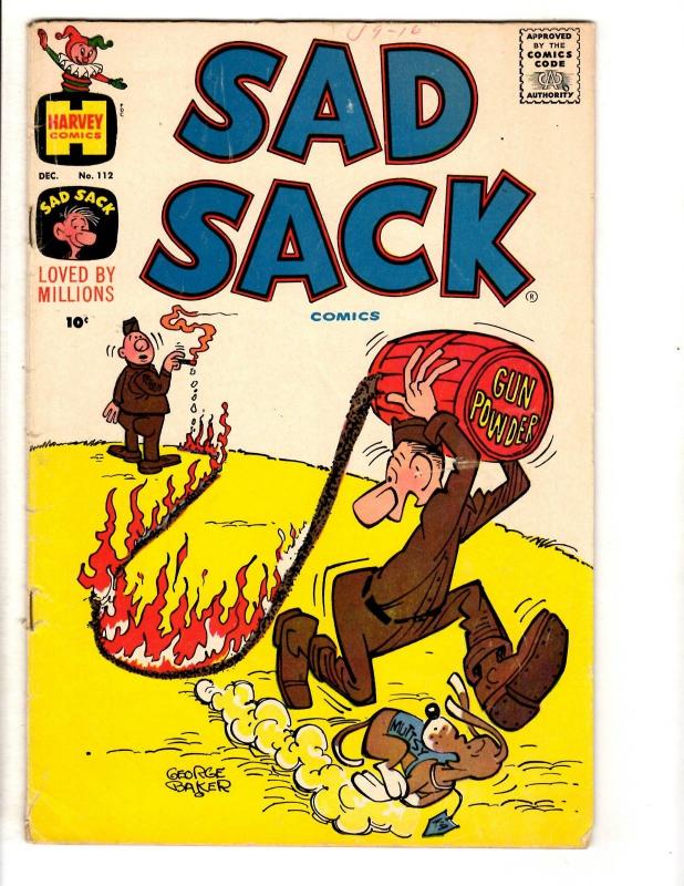 Lot Of 8 Sad Sack Harvey Comic Books # 99 112 125 146 154 159 165 209 Army JL40