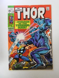 Thor #170 (1969) VG condition subscription crease