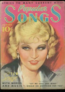 POPULAR SONGS #9-1935-MAE WEST COVER-ANN SOUTHERN-SOPHI G