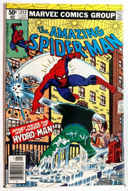 Amazing Spider-Man #212 NEWSSTAND, 1st appearance and origin of Hydro-Man