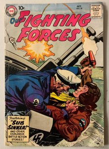 Our Fighting Forces #38 DC (3.0 GD/VG) water damage spine intact (1958)