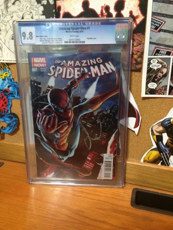 Amazing Spider-Man 1 Cgc 9.8 White Pages Pop Mhan Variant Cover