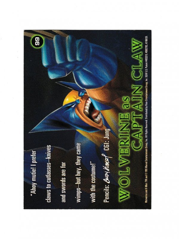 WOLVERINE AS CAPTAIN CLAW | X-MEN AGE OF APOCALYPSE #99 | 1996 FLEER