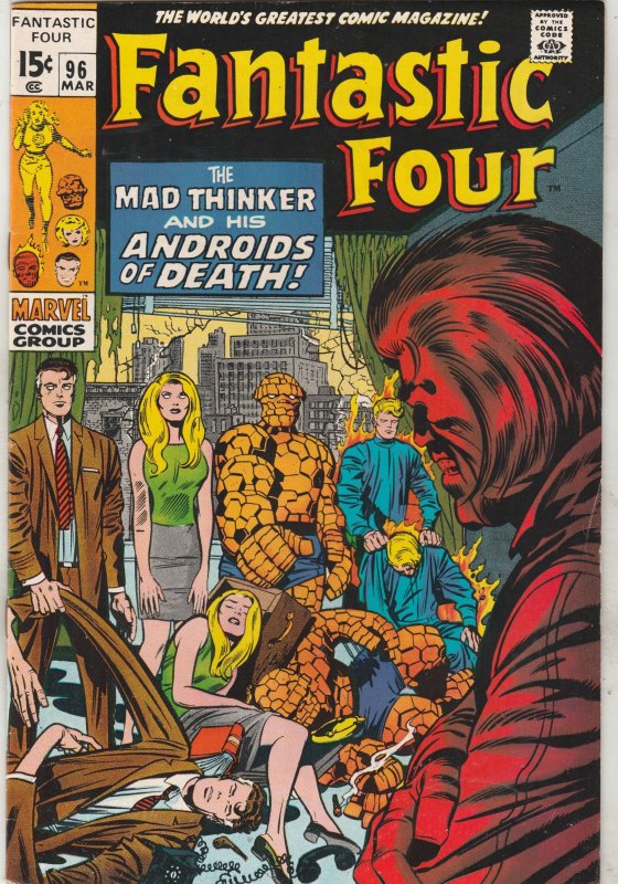 Fantastic Four #96 (Mar-70) NM- High-Grade Mad Thinker! Oregon CERT! Kirby Art!