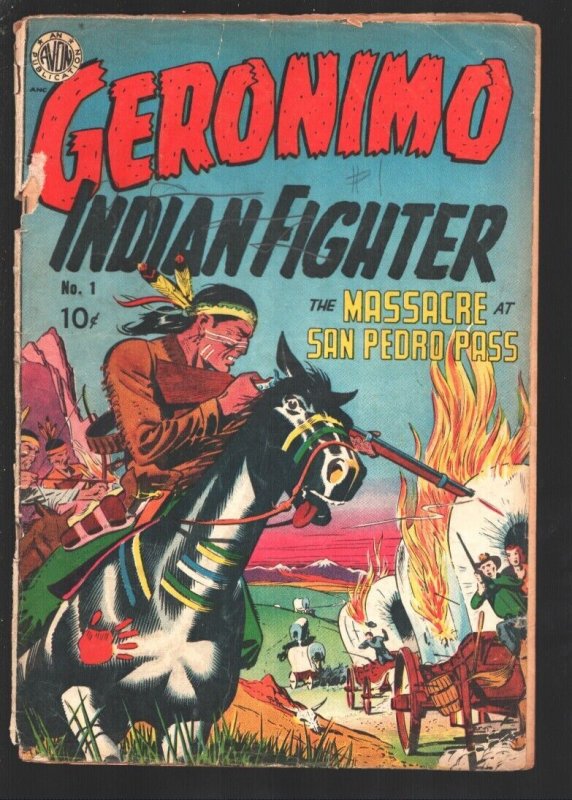 Geronimo Indian Fighter #1 1950-First issue-His Horde of Redskin Devils-Joe... 