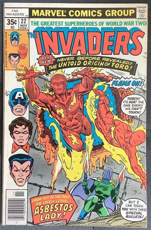 Invaders #22 (1977, Marvel) VF