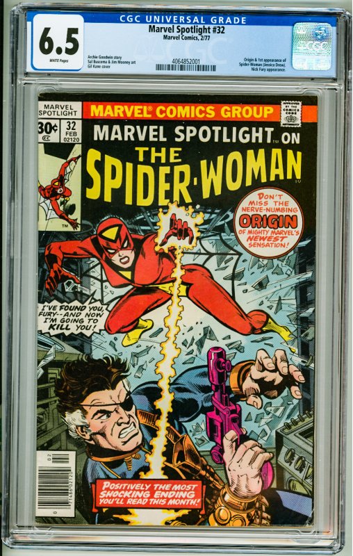 Marvel Spotlight #32 (1977) CGC 6.5! White Pages 1st Appearance of Spider-Woman!