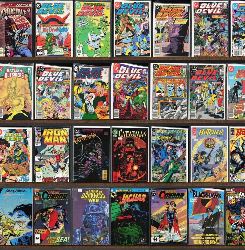 Huge Lot 140+ Comics with Blue Devil, Catwoman, The Fly, Iron Man & More!