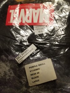 Punisher Purple Skull T-Shirt L NOS w/ Tags Marvel