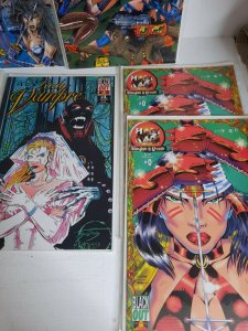 11X DOUBLE IMPACT bad girls Hari Kari lady vampire Violet comics sexy boarded  