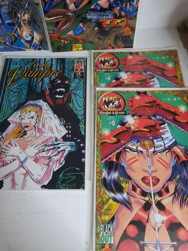 11X DOUBLE IMPACT bad girls Hari Kari lady vampire Violet comics sexy boarded