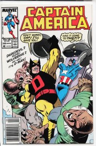 Captain America #328 Newsstand Edition (1987) Captain America [Key Issue]