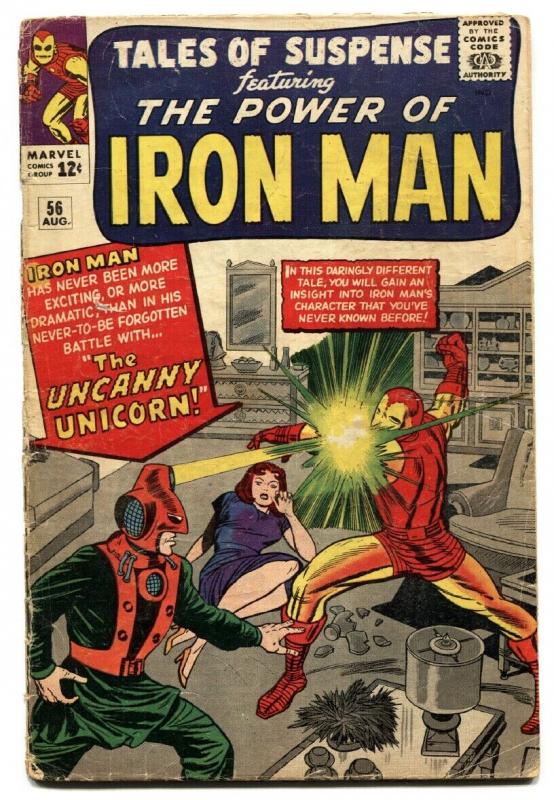 TALES OF SUSPENSE #56 1964-IRON MAN-THE WATCHER-UNICORN G