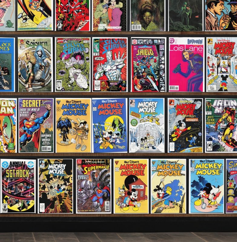 Huge Lot 130+ Comics with Mickey Mouse Adventures, Mickey Mouse & More!