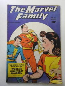 The Marvel Family #16 (1947) VG- Condition moisture stain