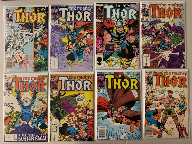Thor comics lot #340-398 + 2 annual 42 diff avg 6.0 (1984-88)