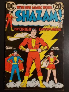 Shazam #3 (1973) F- (5.5) Ms. Marvel Capt. Marvel Jr. Cover C.C. Beck art|