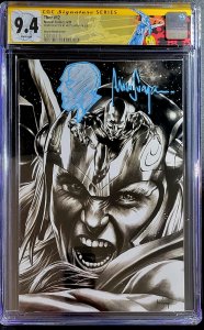 ? THOR 12 MICO SUAYAN Virgin B&W virgin signed & sketch by MICO ⚡ Silver Surfer