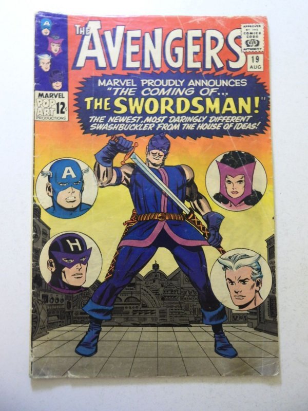 The Avengers #19 (1965) 1st App of the Swordsman! GD/VG Condition