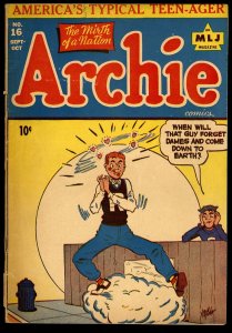 Archie Comics #16 VG- 3.5 Bill Vigoda Art! Golden Age Cartoon Comics!