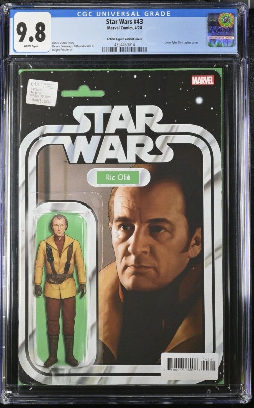 Star Wars #43 CGC 9.8 Ric Olie JTC Action Figure Variant Cover Marvel 2024 WP