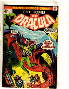 The Tomb Of Dracula # 12 FN/VF Marvel Comic Book Blade Vampire Hunter Undead RS1