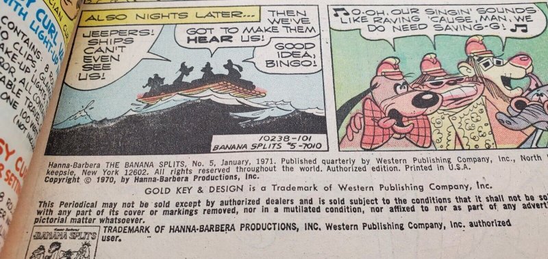 BANANA SPLITS #5 (1971)   Hanna Barbera, Gold Key VF/NM