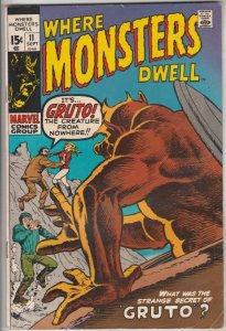 Where Monsters Dwell #11 (Sep-71) FN/VF Mid-High-Grade Sporr