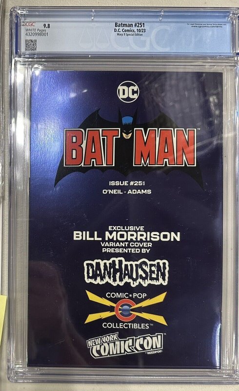(2023) COMIC POP BATMAN #251 DANHAUSEN NYCC FOIL VARIANT COVER CGC 9.8 WP! 1000!