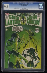 Green Lantern #76 CGC NM+ 9.6 White Pages Green Arrow!! Neal Adams Cover!!