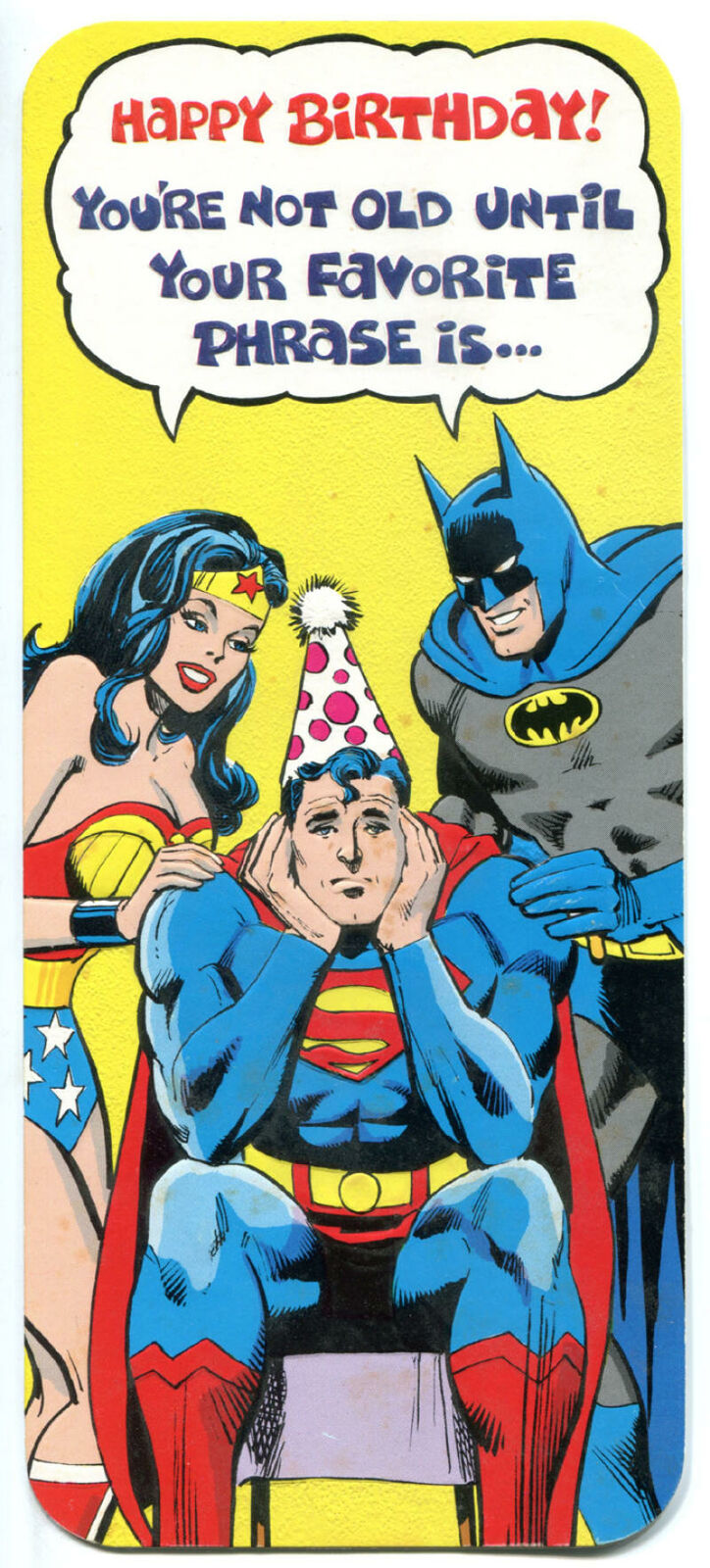 superman happy birthday card