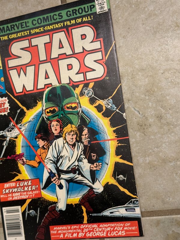 Star Wars #1 (1977) newstand copy - 1st Star Wars adaptation first pritn