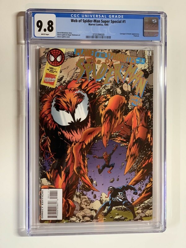 Web Of Spider-man Super Special 1 Cgc 9.8 Wp Marvel Venom