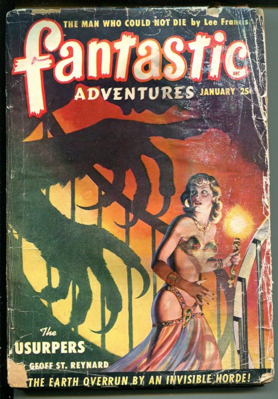 FANTASTIC ADVENTURES 1/1950-ZIFF-DAVIS-PULP SCI-FI-NAYLOR-ST REYNARD-FRANCIS-fr