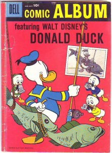 Comic Album #1 (Mar-58) GD- Affordable-Grade Donald Duck, Uncle Scrooge, Huey...