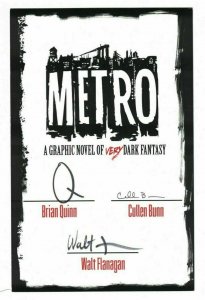 Metro OGN VF/NM signed by Brian Quinn (impractical jokers) + Bunn + Flanagan COA