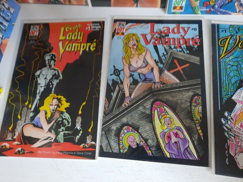 11X DOUBLE IMPACT bad girls Hari Kari lady vampire Violet comics sexy boarded