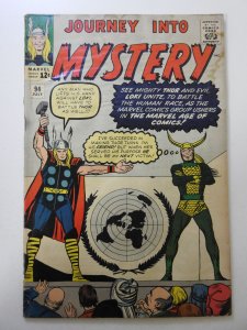 Journey into Mystery #94 (1963) GD/VG Condition moisture stain