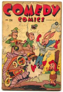 Comedy Comics #24 1944- Super Rabbit Nazi cover G/VG