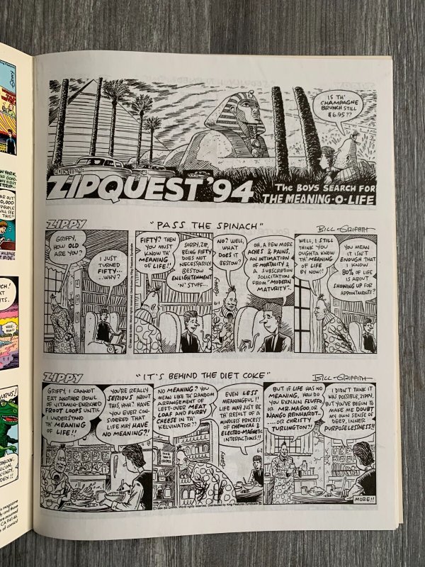 1994 ZIPPY QUARTERLY Magazine #7 VF- 7.5 1st Fantagraphics / Bill Griffith