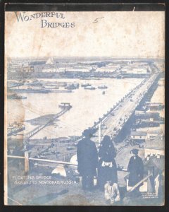 Wonderful Bridges Writing Pad 1900's-Floating Bridge Okav Uijno Nov0grad Rus...