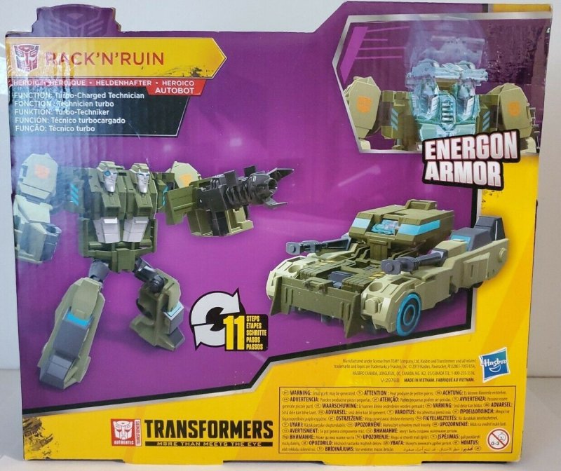 HASBRO TRANSFORMERS Bumblebee CYBERVERSE ADVENTURES RACK 'N' RUIN Energon Armor